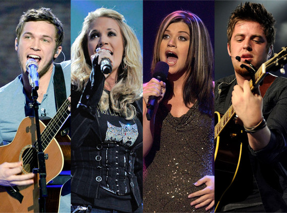 American Idol Alumni, Phillip Phillips, Carrie Underwood, Kelly Clarkson, Lee DeWyze American Idol Alumni, Phillip Phillips, Carrie Underwood, Kelly Clarkson, Lee DeWyze